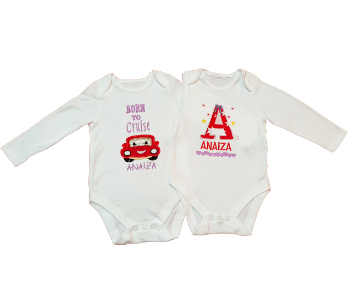 2 Customized Onesies for 9 to 12 Month Old  - Zoom Image 2