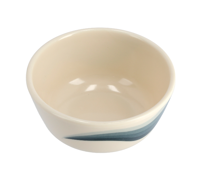 Royalford RF8030 3.5-inch Melamine Ware Super Rays Round Bowl - Ivory & Blue - Zoom Image 1