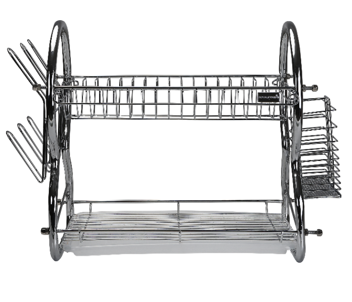 Royalford RF1150DR 2 Tier 558 x 247 x 392 mm Dish Rack - Silver  - Zoom Image 3