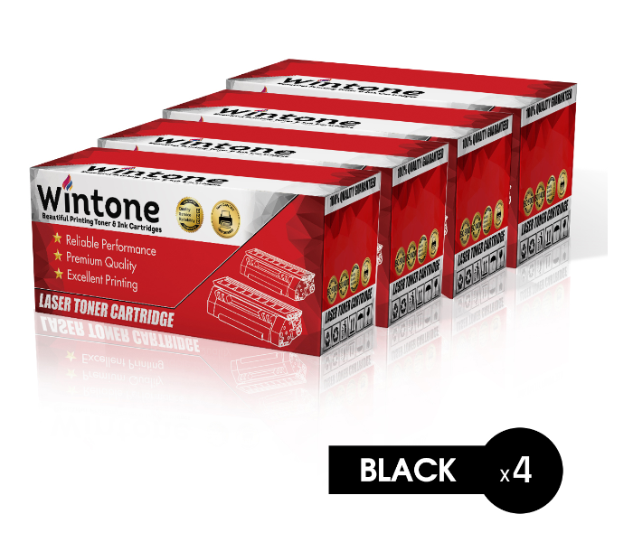 Wintone Set of 4 Pack X3215 3225 3260 Laser Toner Cartridge is Compatible for Xerox Phaser WC 3252 3260 3215 3225 DNI - Black - Zoom Image