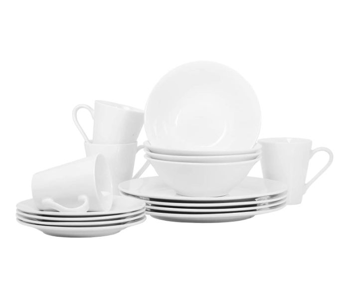 Royalford RF9343 16 Pcs Porcelain Dinner Set - White - Zoom Image 4