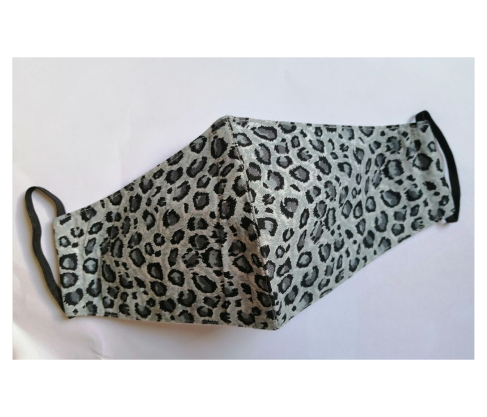 Grey Leopard Print Face Mask For Ladies - Zoom Image