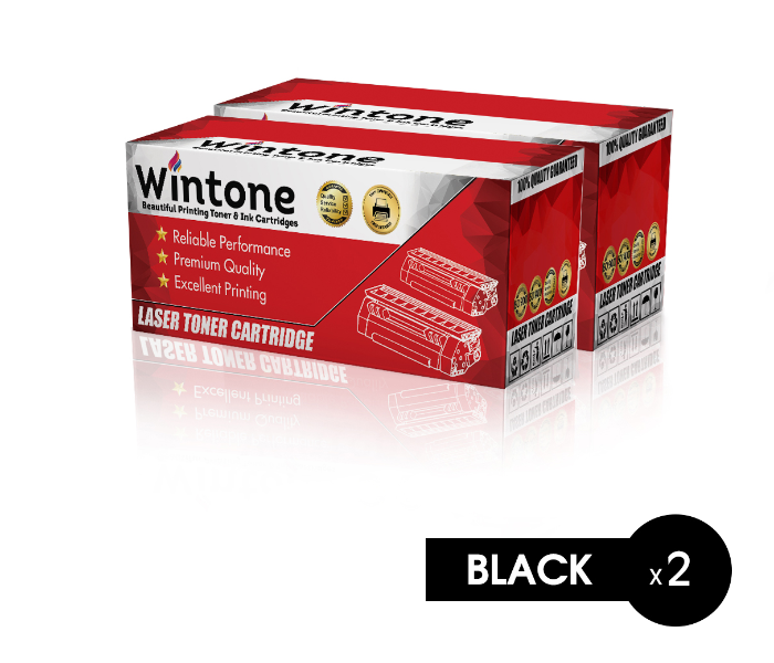 Wintone Set of 2 Pack CF4129X 29X Laser Toner Cartridge for HP LaserJet - Black - Zoom Image