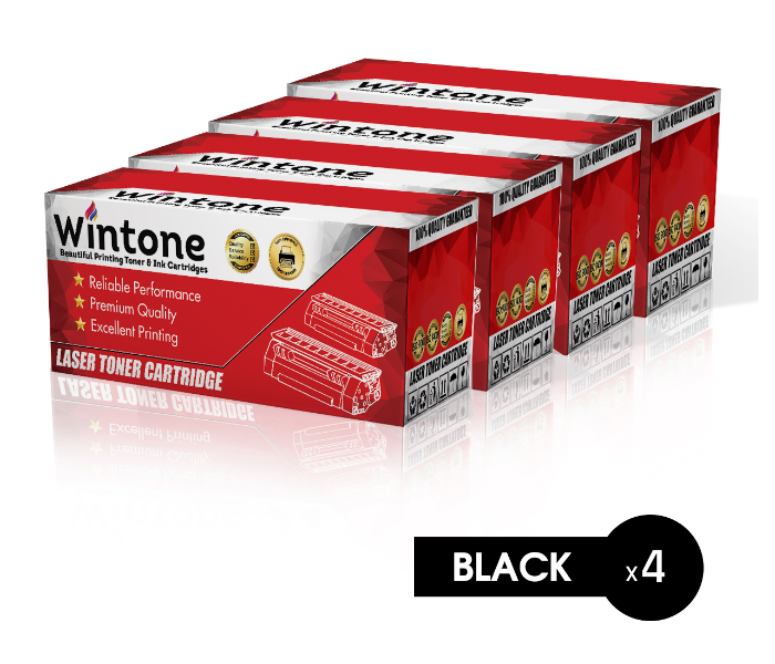 Wintone Set of 4 Pack MLT D108 Laser Toner Cartridge is Compatible for Samsung ML 1640 1641 1645 2240 2241 - Black - Zoom Image