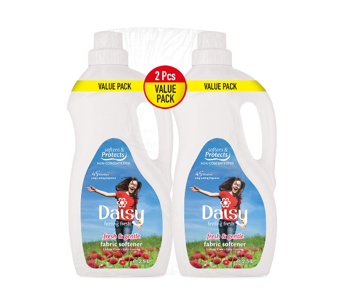 Daisy Set of 2 Pack 2.5 Liter Feeling Fresh and Gentle Fabric Softener Better Lasting Frangrance Concentrated Conditioner - Zoom Image