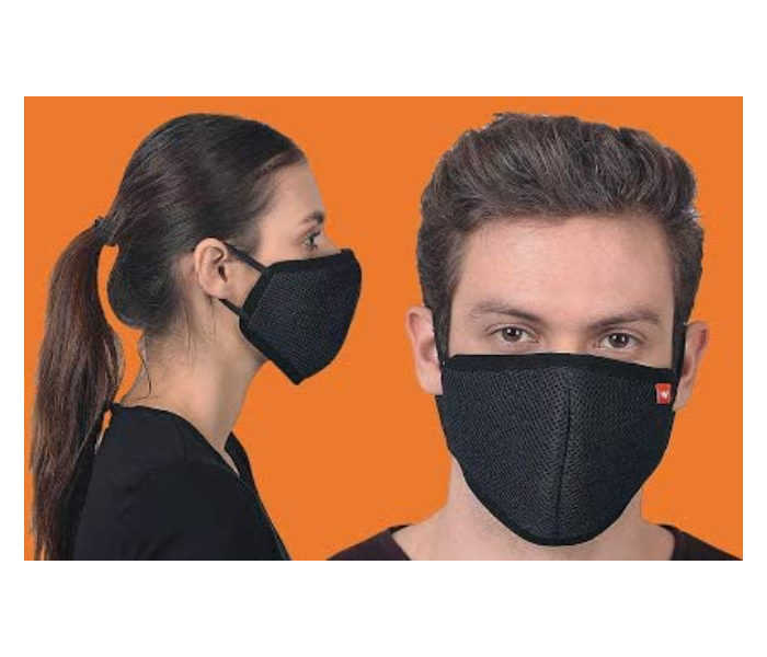 Wildcraft W95MASK W95 Anti Pollution Anti Dust Anti Bacterial Reusable Supermask - Black - Zoom Image 3