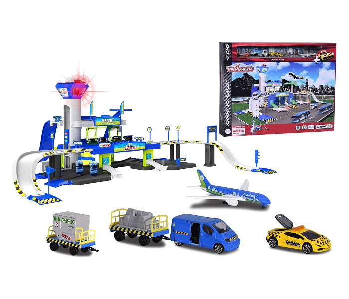 Majorette 212050018038 Creatix Airport Playset with 5 Vehicles - Zoom Image 1