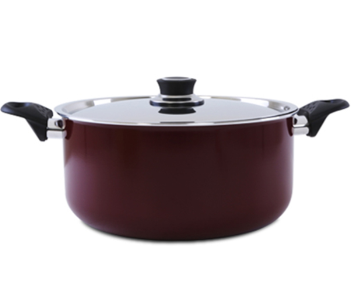 Royalford RF392C28 28 cm Non-Stick Cooking Pot - Maroon - Zoom Image 3