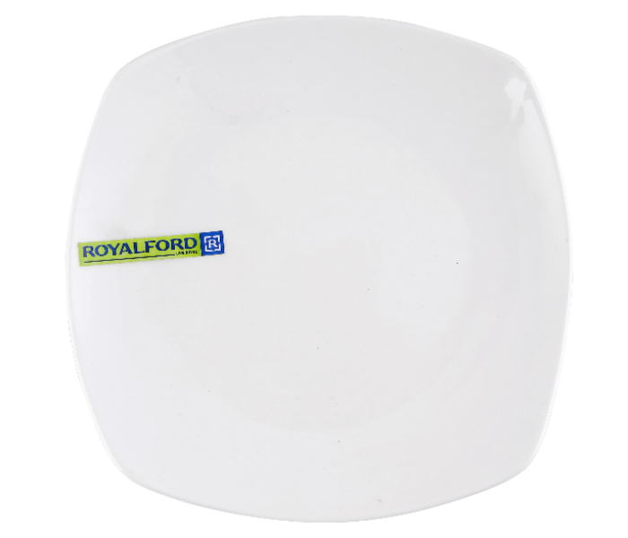 Royalford RF8758 7-inch Porcelain Ware Square Flat Plate - White - Zoom Image 2