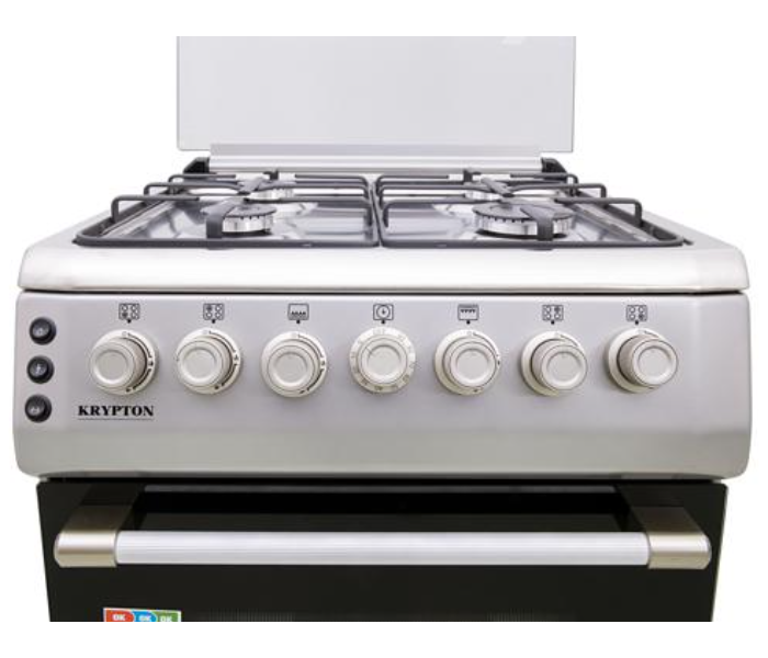 Krypton KNCR6240 4 Burner Cooking Range 60x60- Silver - Zoom Image 4