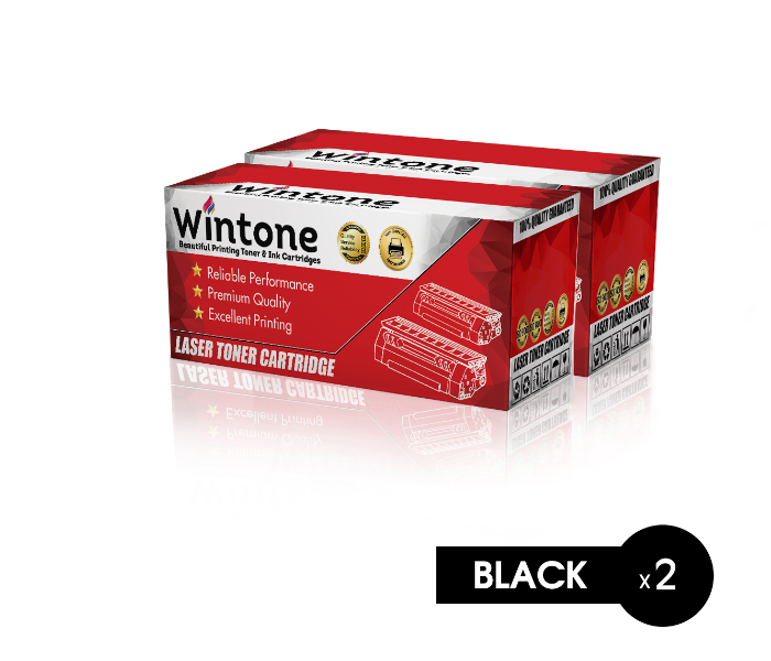 Wintone Set of 2 Pack Laser Toner Cartridge TN1000 for Brother Printer MFC - Black - Zoom Image