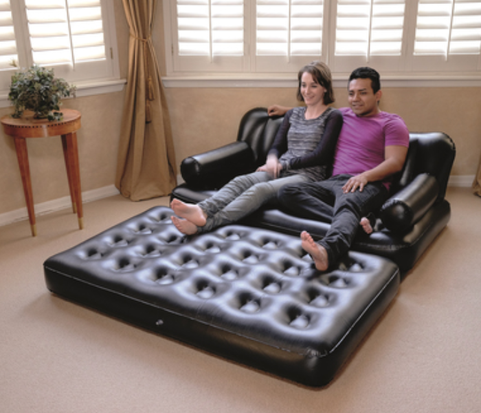 Bestway 75056 inflatable sofa with Electric Pump and Carry Bag - Black - Zoom Image 4