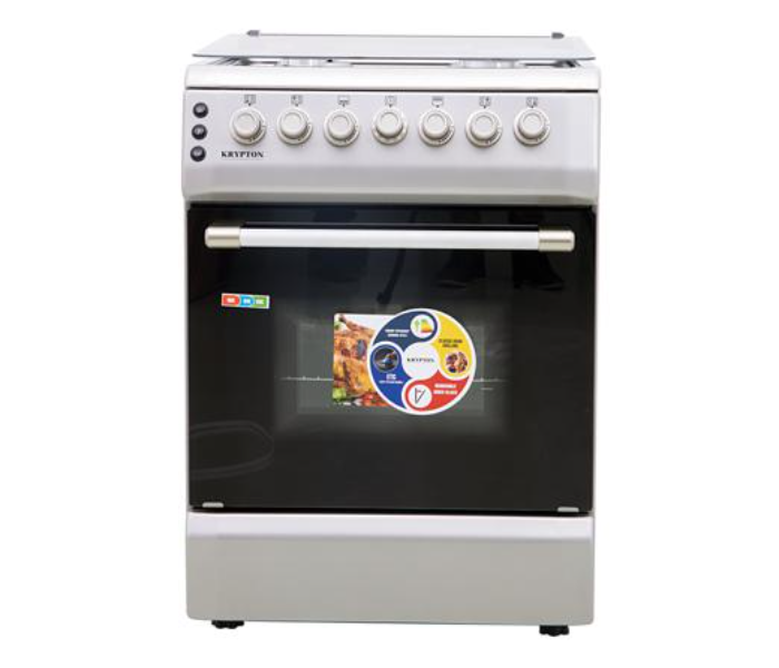 Krypton KNCR6240 4 Burner Cooking Range 60x60- Silver - Zoom Image 1