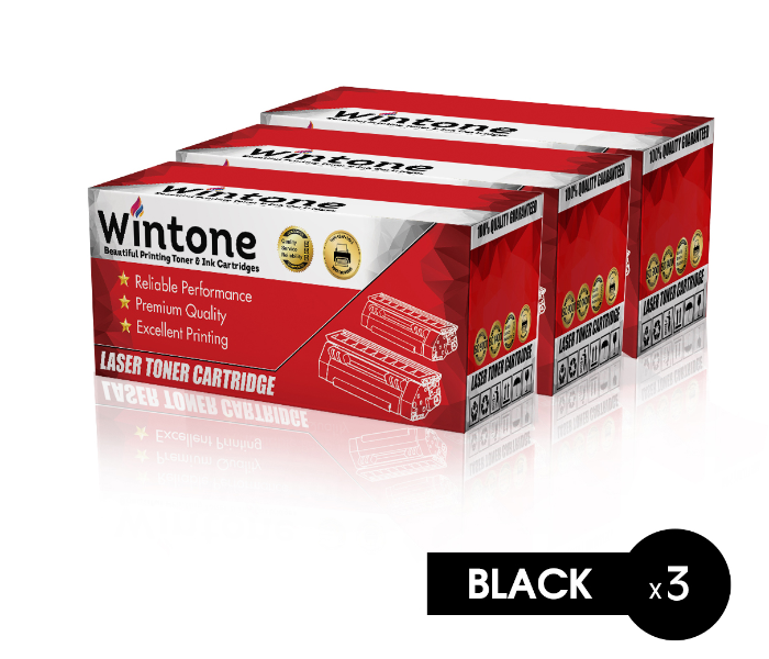 Wintone Set of 3 Pack CF325X 25X Laser Toner Cartridge for HP LaserJet Enterprise flow MFP - Black - Zoom Image