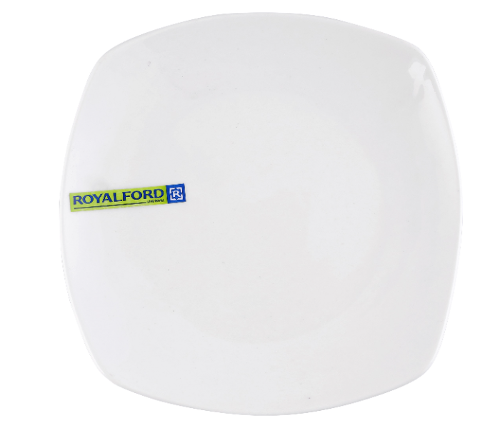 Royalford RF8759 6.5-inch Porcelain Ware Square Flat Plate - White - Zoom Image 1