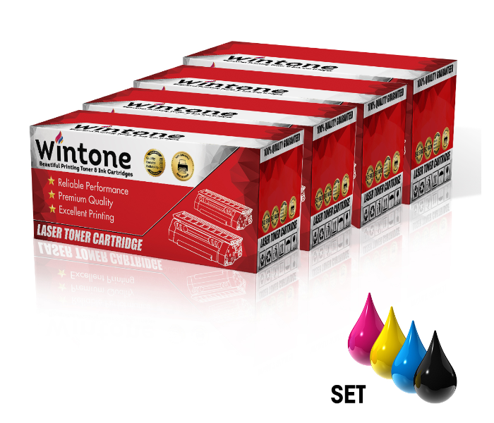 Wintone Compatible Set of 4 Pack Toner Cartridge Replacement Q2670A Q2671 A2Q672A Q2673A 308 A is compatible for HP Color LaserJet - Black,Cyan,Yellow and Magenta - Zoom Image