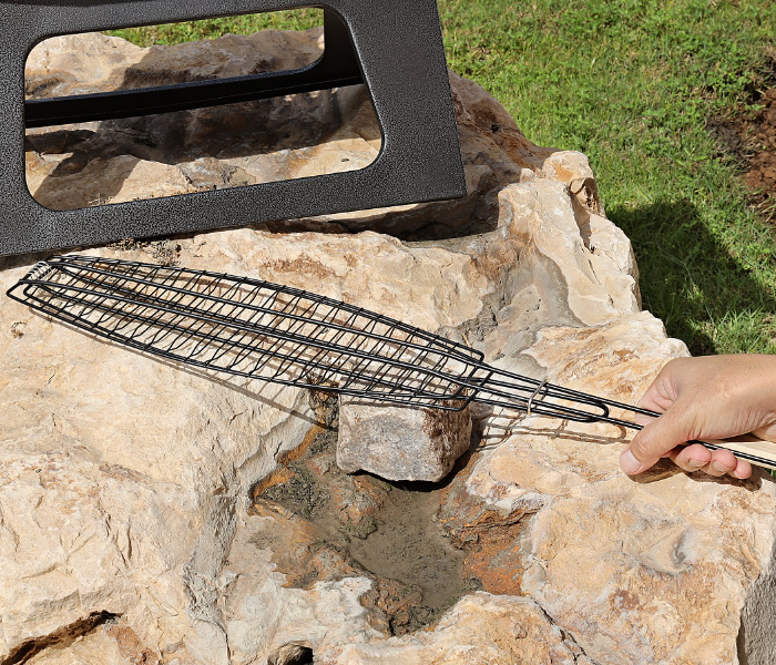 RoyalFord RF9389 13 x 70cm Fish Barbecue Grill - Silver - Zoom Image 1