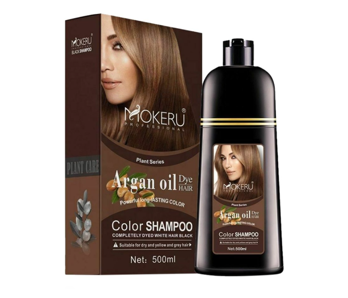 Mokeru 500ml Argan Oil Dye Hair Color Shampoo - Zoom Image 1