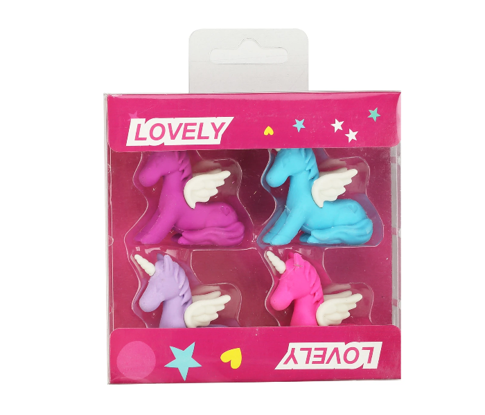 Smily Kiddos Unicorn Eraser Set - Pink - Zoom Image