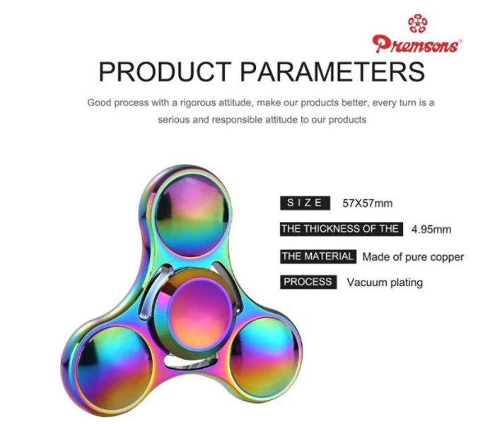 Ultra Durable Metallic Rainbow Hand Spinner - Zoom Image 5