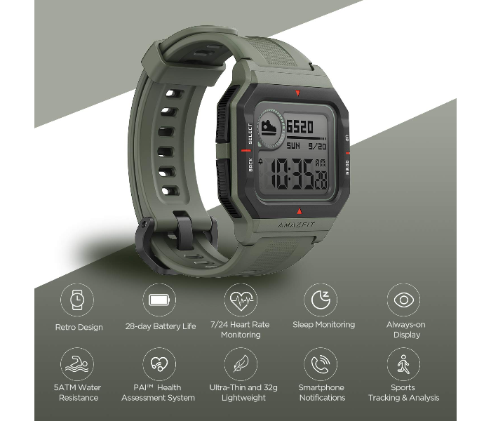 Amazfit Neo Smart Watch - Green - Zoom Image 3