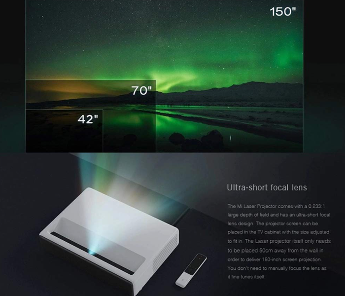 Xiaomi 4K Laser Projector 150 - White - Zoom Image 2