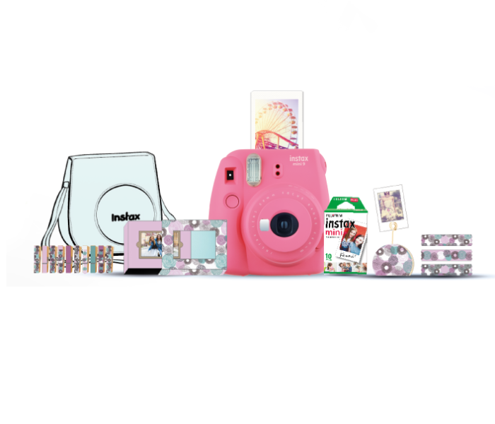 Fujifilm Instax Mini 9 Camera Bundle - Flamingo Pink - Zoom Image 1