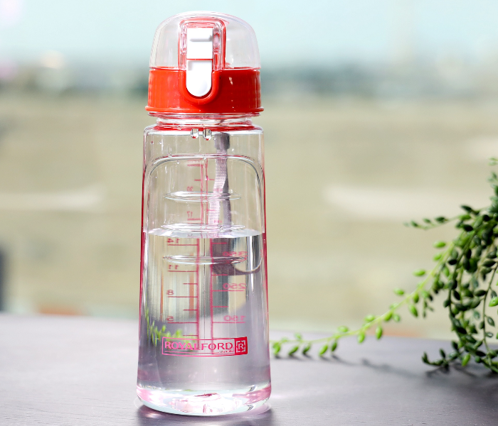 Royalford RF5223 550 ML Water Bottle - Clear & Orange - Zoom Image 1