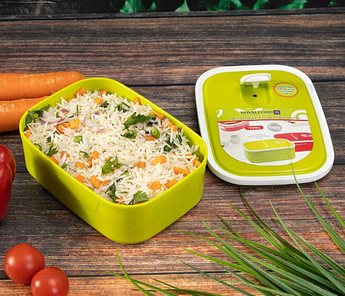 Royalford RF7222GR 790ml Rectangle Food Container - Green - Zoom Image 2