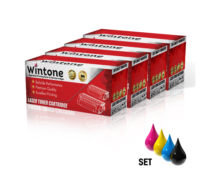 Wintone Compatible Set of 4 Pack Toner Cartridges CF210A CF211A CF212A CF213A CF131A CRG731 CRG331 for HP LaserJet Pro 200 - Black,Cyan,Yellow and Magenta - Zoom Image