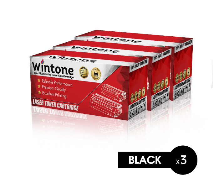 Wintone Set of 3 Pack C8543 X43X Laser Toner Cartridge for HP LaserJet - Black - Zoom Image