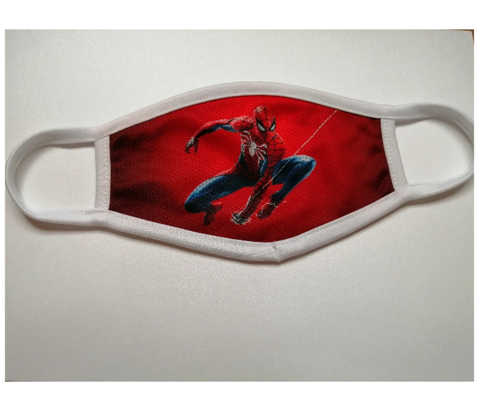 Kids Facemask With Spiderman Body Animated Character - Red - Zoom Image