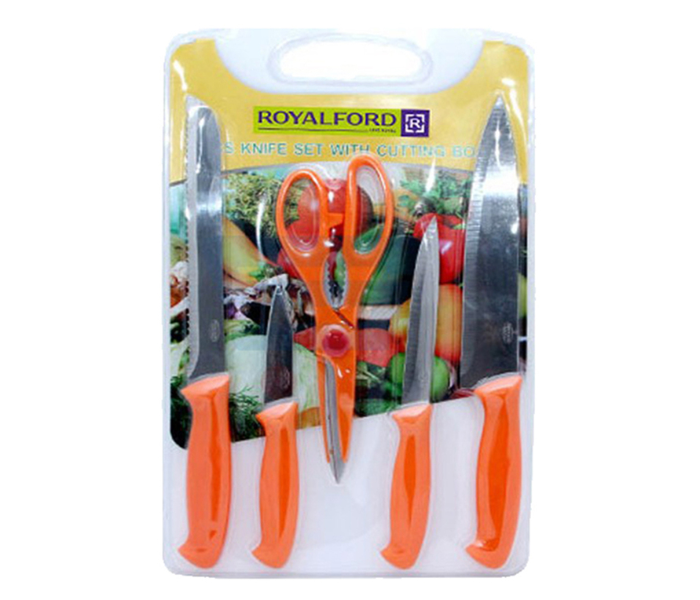 RoyalFord RF4191 5 Pieces Knife Set - Orange - Zoom Image 1