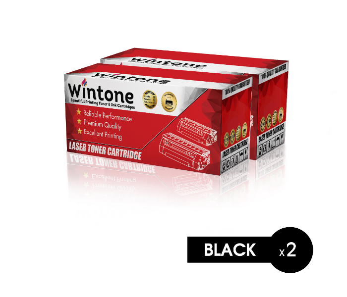 Wintone Set of 2 Pack CC364A 64A Laser Toner Cartridge for HP LaserJet - Black - Zoom Image