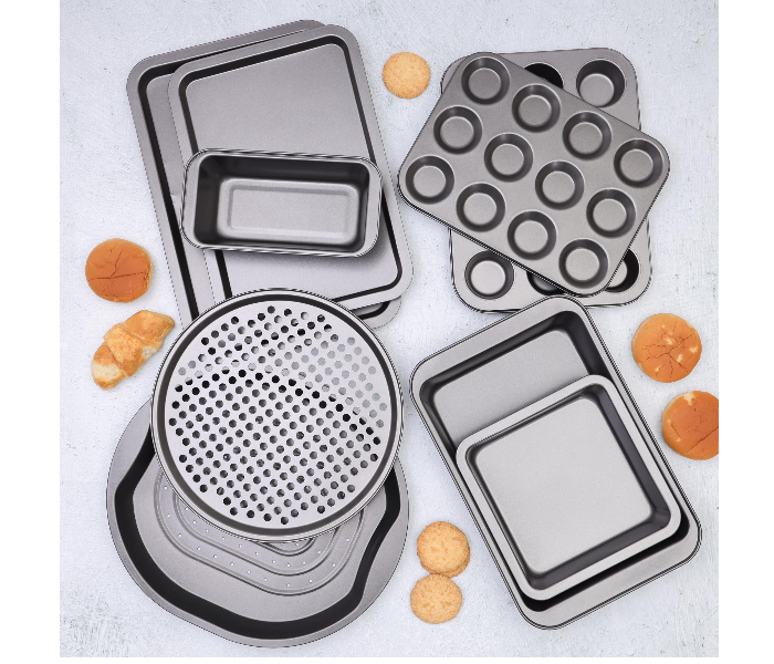 Royalford RFU9088 10 Pieces Bakeware Set - Black - Zoom Image 4