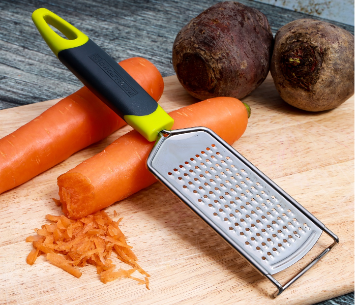 Royalford RF8930 Stainless Steel Grater with ABS Handle - Black & Silver - Zoom Image 1