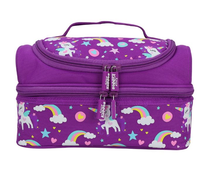 Smily Kiddos Dual Slot Lunch Bag - Purple - Zoom Image