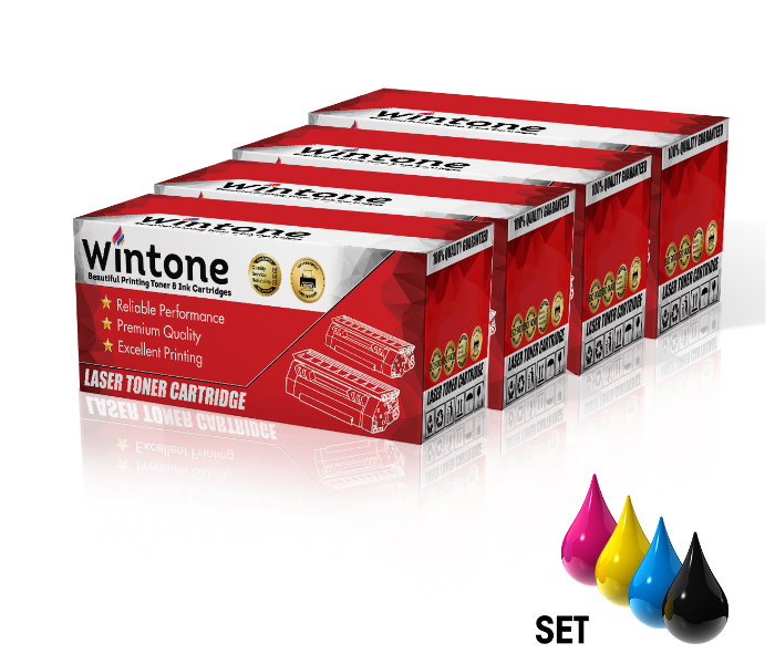 Wintone Compatible Toner Cartridge Replacement CF360A CF361A CF362A CF363A 508A for HP Color LaserJet Flow MFP - Black,Cyan,Yellow and Magenta - Zoom Image