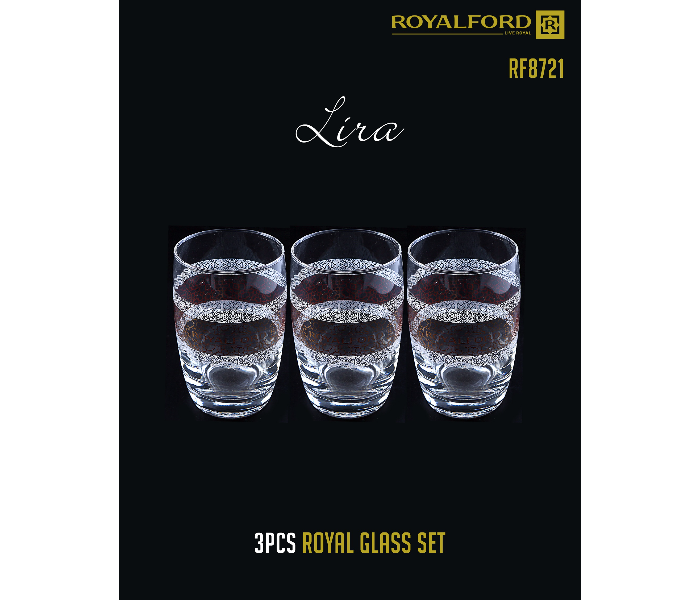 Royalford RF8721 3 Pieces Liva Royal Glass Set - Zoom Image 2