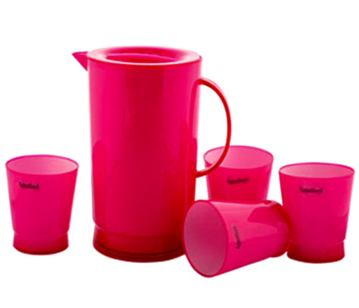 Royalford RF4193 Water Jug with 4 Glasses - Pink - Zoom Image 3