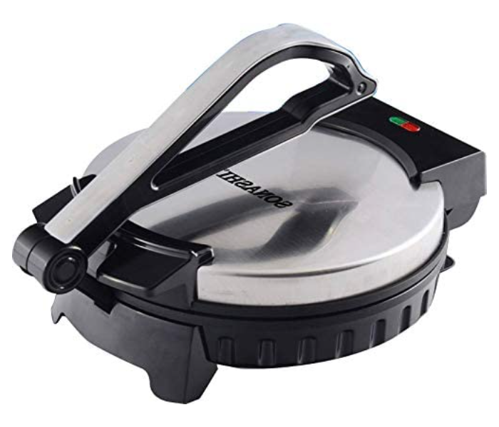 Sonashi SRM-858 10 Non-Stick Roti Tortilla Maker 1200W- Silver  - Zoom Image 1