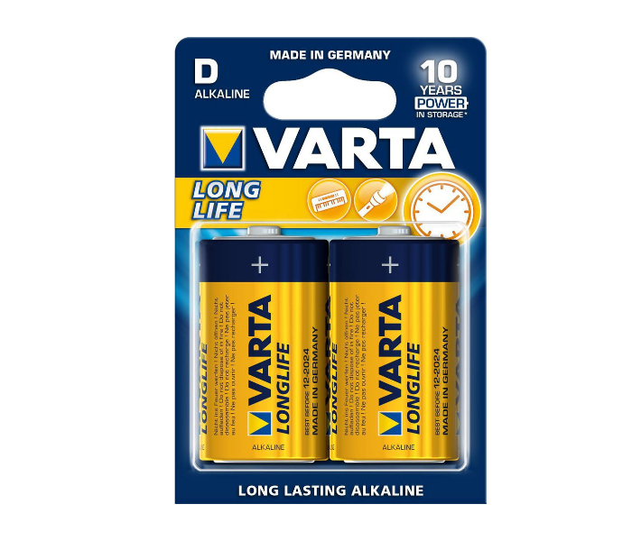 Varta Longlife Pack of 2 Extra D Alkaline Battery - Zoom Image