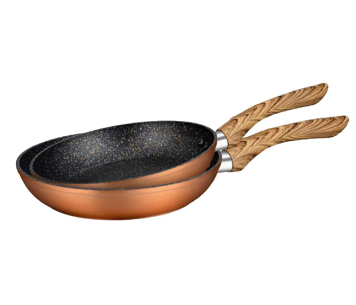 Royalford RF9556 2 Pieces Forged Aluminum Frypan Set - Bronze & Black - Zoom Image 4