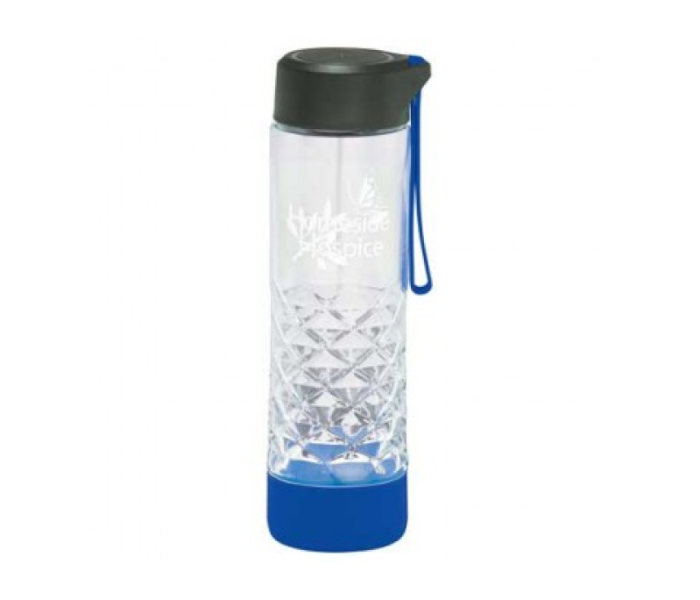 SS 600Ml Geometric Glass Bottle - Blue - Zoom Image