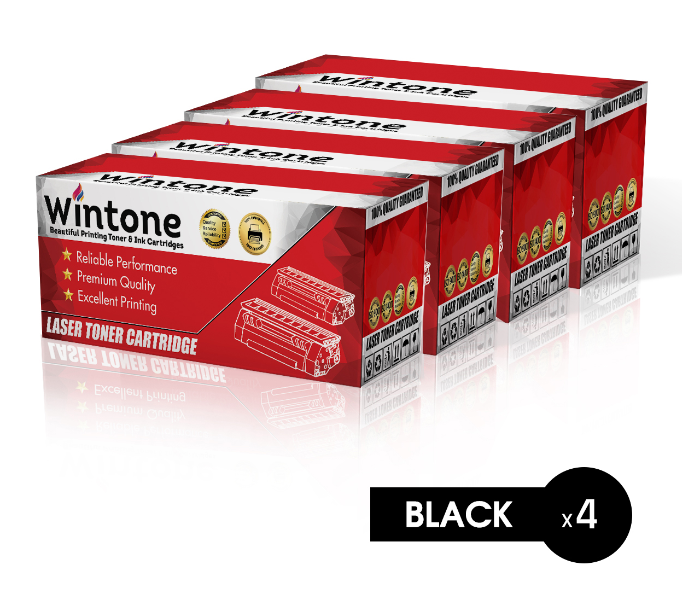 Wintone Set of 4 Pack ML1630 Laser Toner Cartridge is Compatible for Samsung ML 1630 1630 W SCX 4500 SCX 4500 W - Black - Zoom Image