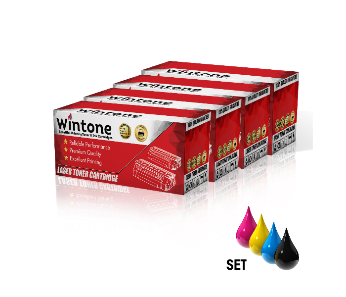 Wintone Set of 4 Pack Laser Toner Cartridge CRG045 for Canon i-SENSYS LBP-610 Series - Black,Cyan,Yellow and Magenta - Zoom Image