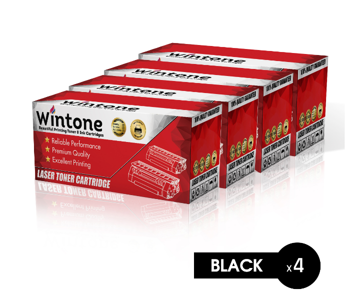 Wintone Set of 4 Pack CF325X 25X Laser Toner Cartridge for HP LaserJet Enterprise Flow MFP - Black - Zoom Image