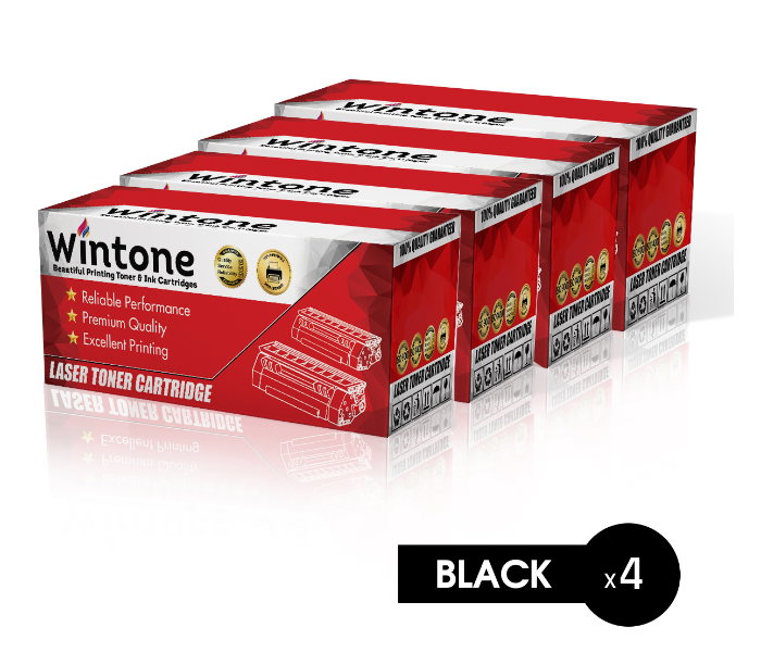 Wintone Set of 4 Pack CRG313 713 36A Laser Toner Cartridge is Compatible for Canon LBP 3250 - Black - Zoom Image