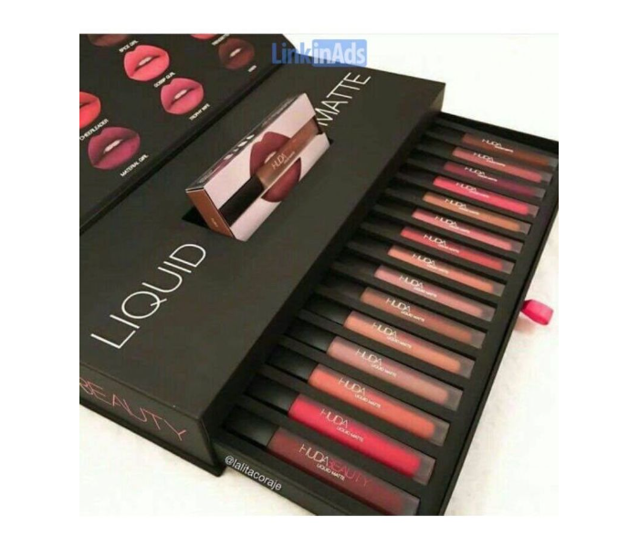 Huda Beauty 16-Piece Liquid Matte Lipstick Set - Zoom Image 2