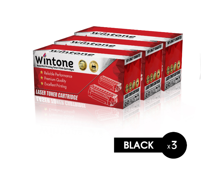 Wintone Set of 3 Pack CF4129X 29X Laser Toner Cartridge for HP LaserJet - Black - Zoom Image